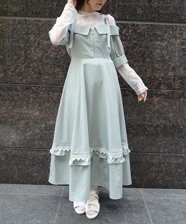ストライプオフショルＯＰ