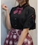 リボンブローチ付き姫袖風ブラウス