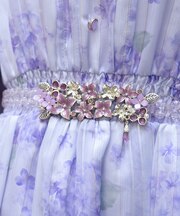 紫陽花ビーズゴムベルト