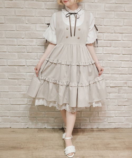 姫袖風ドッキングワンピース｜アクシーズファムの通販｜&mall（アンド