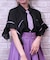 スパークル刺繍ケープ風ブラウス