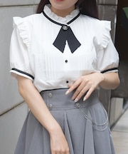 タイセットピンタックブラウス