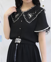ルミナスムーン刺繍ブラウス