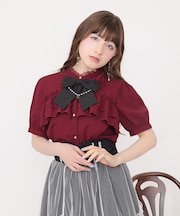 ティーカップチャーム付きブラウス