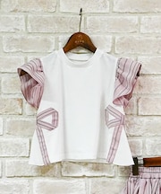 ストライプ×リボンTシャツ