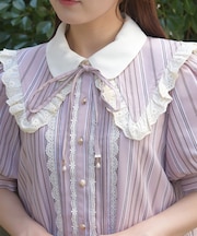 ストライプセーラー付け衿