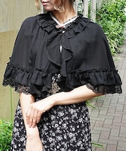 ラッフルフリルシフォンケープ