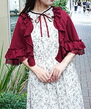 ラッフルフリルシフォンケープ
