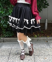 メニーリボンミドルスカート