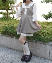 ネクタイ付姫袖セットアップ