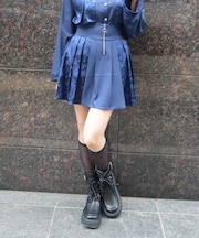 ジップ付ジャガードスカパン