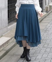シフォンフリルイレヘムスカート