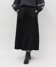 メッシュデザインフレアパンツ
