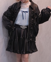 フェイクレザーブルゾン