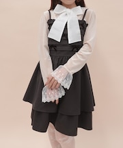 ベロアリボン付きキャミワンピ