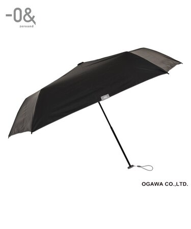 日傘 折りたたみ傘 メンズ レディース 遮熱 遮光 UVカット 99%以上 軽量 133g スリム 50cm 5本骨 -0& ゼロアンド ブラック 手開き 安全カバー付き 裏側黒コーティング はっ水 収納しやすい共袋 52878