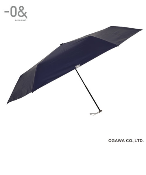 日傘 折りたたみ傘 メンズ レディース 大きい 60cm 6本骨 遮熱 遮光 UVカット 99%以上 軽量 197g -0& ゼロアンド ネイビー 手開き 安全カバー付き はっ水 収納しやすい共袋 52884
