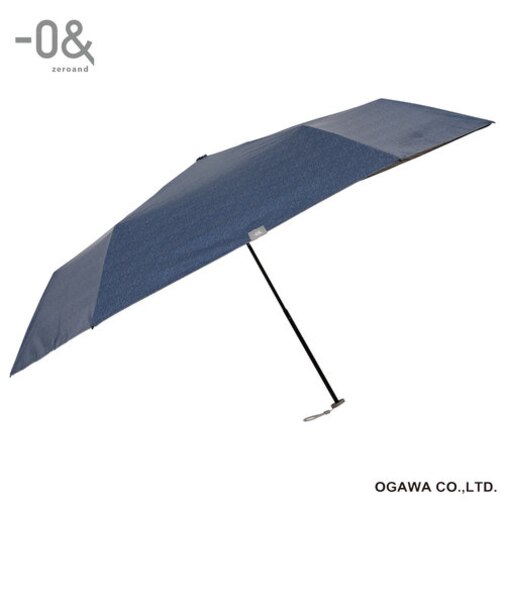 日傘 折りたたみ傘 メンズ レディース 大きい 60cm 6本骨 遮熱 遮光 UVカット 99%以上 軽量 197g -0& ゼロアンド デニム 手開き 安全カバー付き 裏側黒コーティング はっ水 収納しやすい共袋 52887