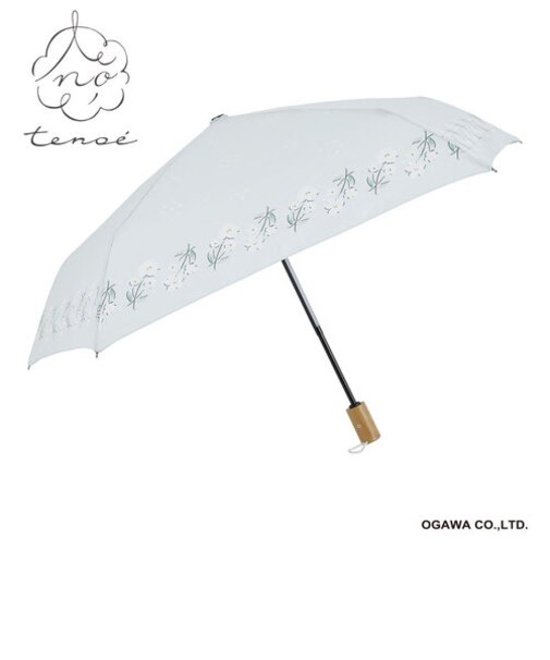 tenoe(テノエ) NATURALの雨晴兼用自動開閉折りたたみ雨傘【可憐なあのコ】
