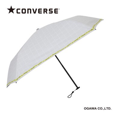 CONVERSE 晴雨兼用日傘 軽量折りたたみ傘 メンズ レディース UVカット率＆遮光率99%以上 遮熱効果付き 軽量コンパクト 145g 50cm 5本骨 はっ水 バック型共袋付き 裏面コーティング ＷＨ×ＧＲ 20207