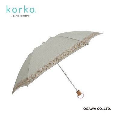korko（コルコ）の晴雨兼用刺繍折りたたみ日傘【シナモンロール】