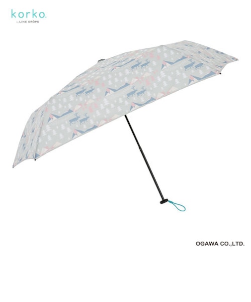 korko（コルコ）のスリムライト折りたたみ雨傘【トナカイ】