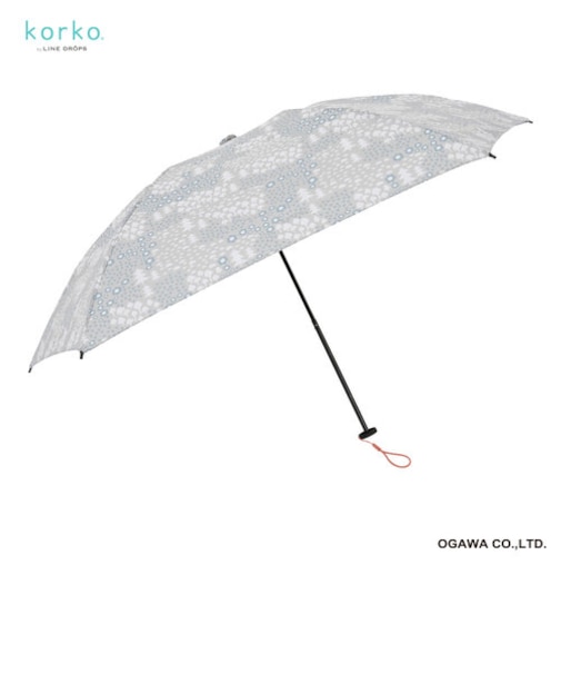 korko（コルコ）の晴雨兼用スリムライト折りたたみ日傘【森の草原】