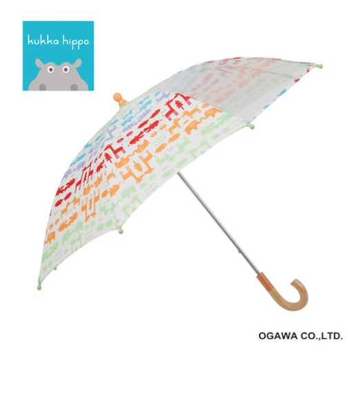 kukka hippoのキッズ雨傘【アニマル】45cm
