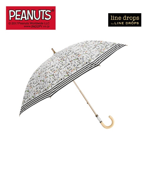 PEANUTS/LINEDROPSの晴雨兼用日傘 キャンバスパラソル PEANUTS/LINEDROPSの晴雨兼用日傘 キャンバスパラソル【スヌーピー