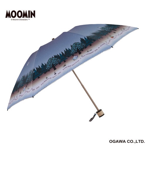 【晴雨兼用折りたたみ傘】キャンパスパラソル[ムーミン/夜] 晴雨兼用折りたたみ傘】キャンパスパラソル[ムーミン/夜] MOOMIN
