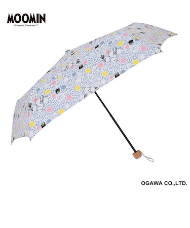 MOOMIN/One'sPlusの雨晴兼用折りたたみ雨傘【ムーミン/カラーサークル】