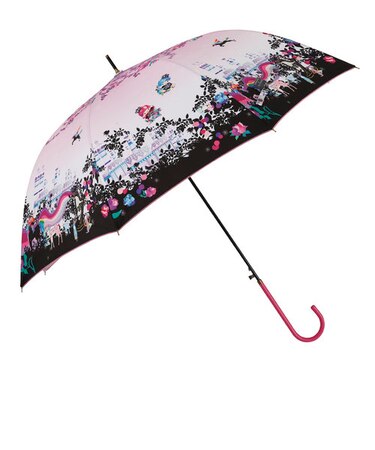 サンリオ ジャンプ式長傘 レディース 60cm 8本骨 サンリオキャラクター×ホラグチカヨ リトルツインスターズ/ピンク はっ水 12968