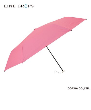 LINEDROPS 晴雨兼用日傘 手開き折りたたみ傘 レディース メンズ キッズ UVカット率＆遮光率99%以上 遮熱効果付き 軽量 191g 55cm 6本骨 ラインドロップス Fresh berry はっ水 携帯しやすい 持ち運び便利 安全手開き 57187