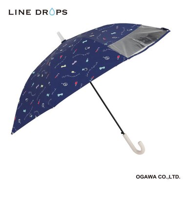 ｷｯｽﾞ晴雨兼用55cm　長傘　ﾌﾟﾘﾝﾄ/コスメ