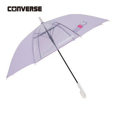 CONVERSE　キッズ雨傘　無地タイプ【長傘　55cm】パープル