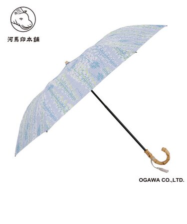 河馬印本舗　晴雨兼用日傘　【2段折りたたみ】　藤（薄紅藤／うすべにふじ）