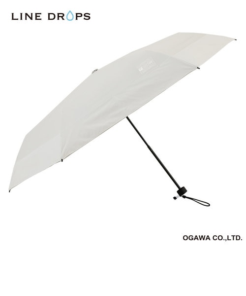 そなえるパラソル」晴雨兼用折りたたみ傘 55㎝ ホワイト｜ライン