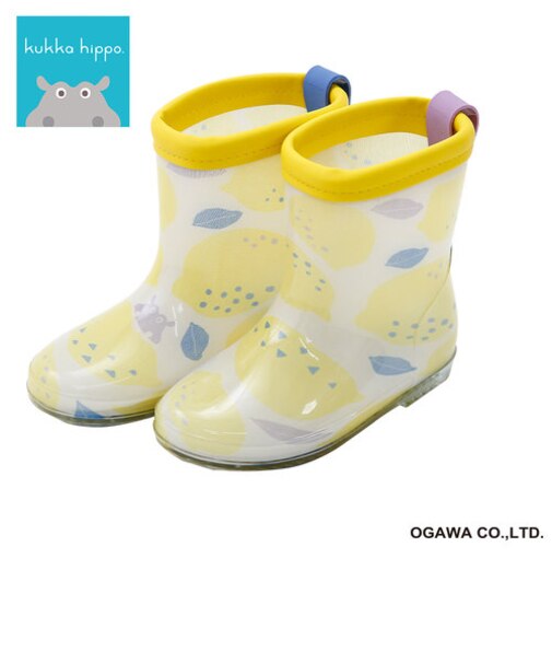 kukkahippo　レインブーツ　M（17cm） レモン