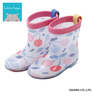 kukkahippo　レインブーツ　L（19cm） さくらんぼ