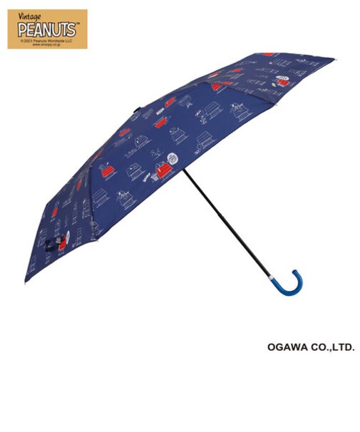 ﾋﾟｰﾅｯﾂ雨傘【折り畳み傘】スヌーピービンテージ／だいすきなじかん