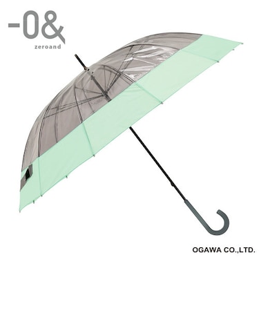 ゼロボーダー　12本骨POE切継ぎ雨傘　60㎝　ミント