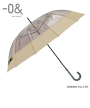 ゼロボーダー　12本骨POE切継ぎ雨傘　60㎝　ベージュ
