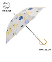 河馬印本舗 晴雨兼用日傘 長傘 水風船(薄卵色/うすたまごいろ)