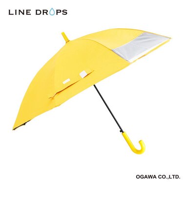 ラインドロップス　キッズ晴雨兼用長傘　55㎝　イエロー