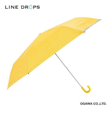 ラインドロップス　キッズ晴雨兼用折りたたみ傘　55㎝　イエロー
