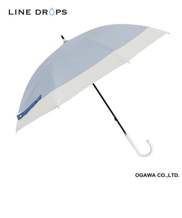 バイカラー　晴雨兼用傘　ブルーグレー×ホワイト　