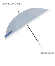 グログランリボン　晴雨兼用傘　ブルーグレー