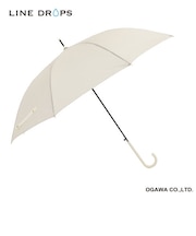 ピンドット 雨傘 ベージュ