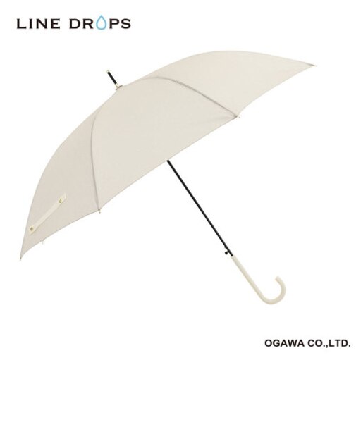 ピンドット　雨傘　ベージュ