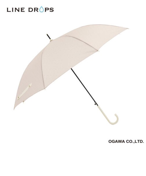 ピンドット　雨傘　ピンクベージュ